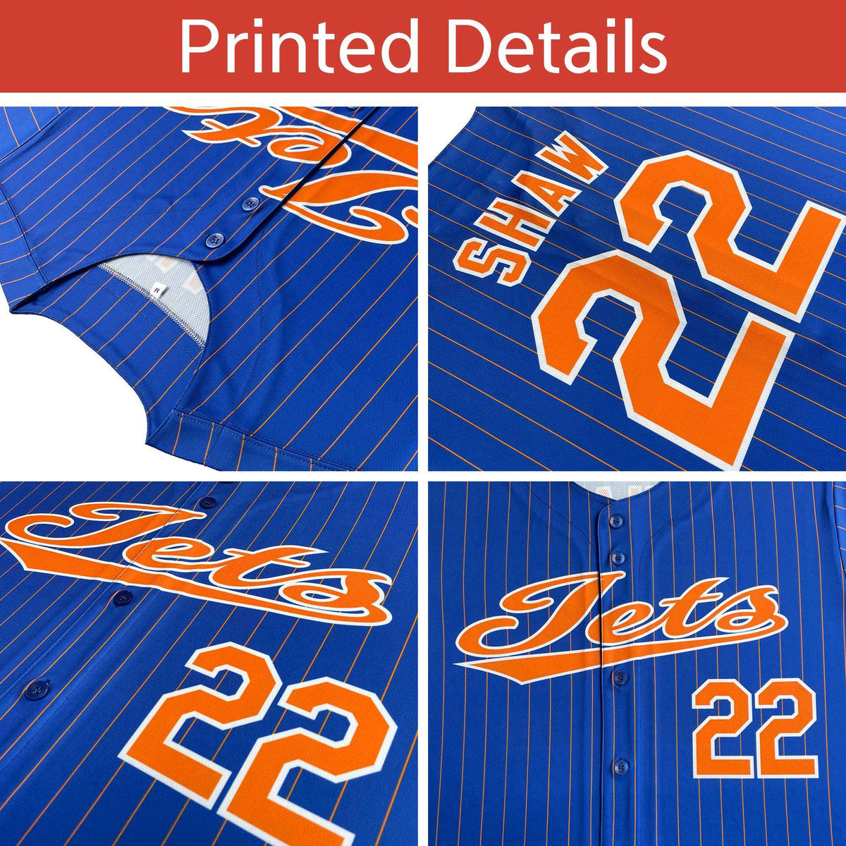 Custom Orange Gold Flame Pattern Authentic Pullover Baseball Jersey