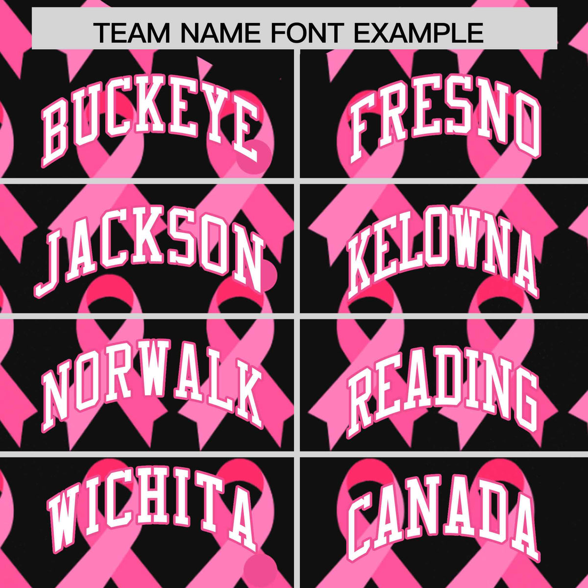 Custom Black Pink Breast Cancer Awareness Month Pink Ribbon Authentic Baseball Jersey for Women