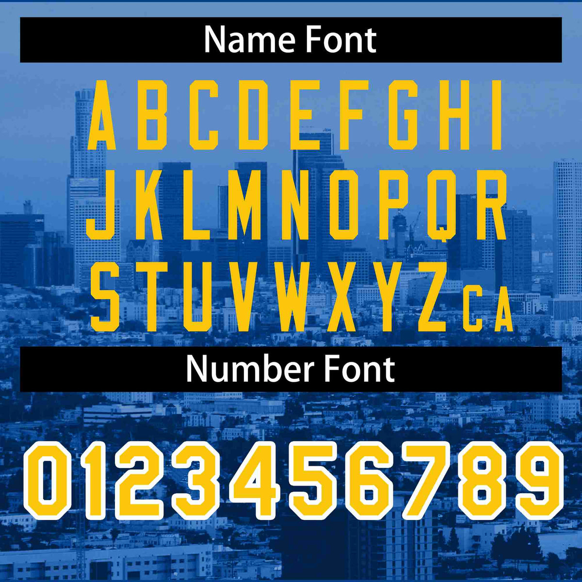 Custom Royal Yellow-White Los Angeles City Connect Baseball Jersey