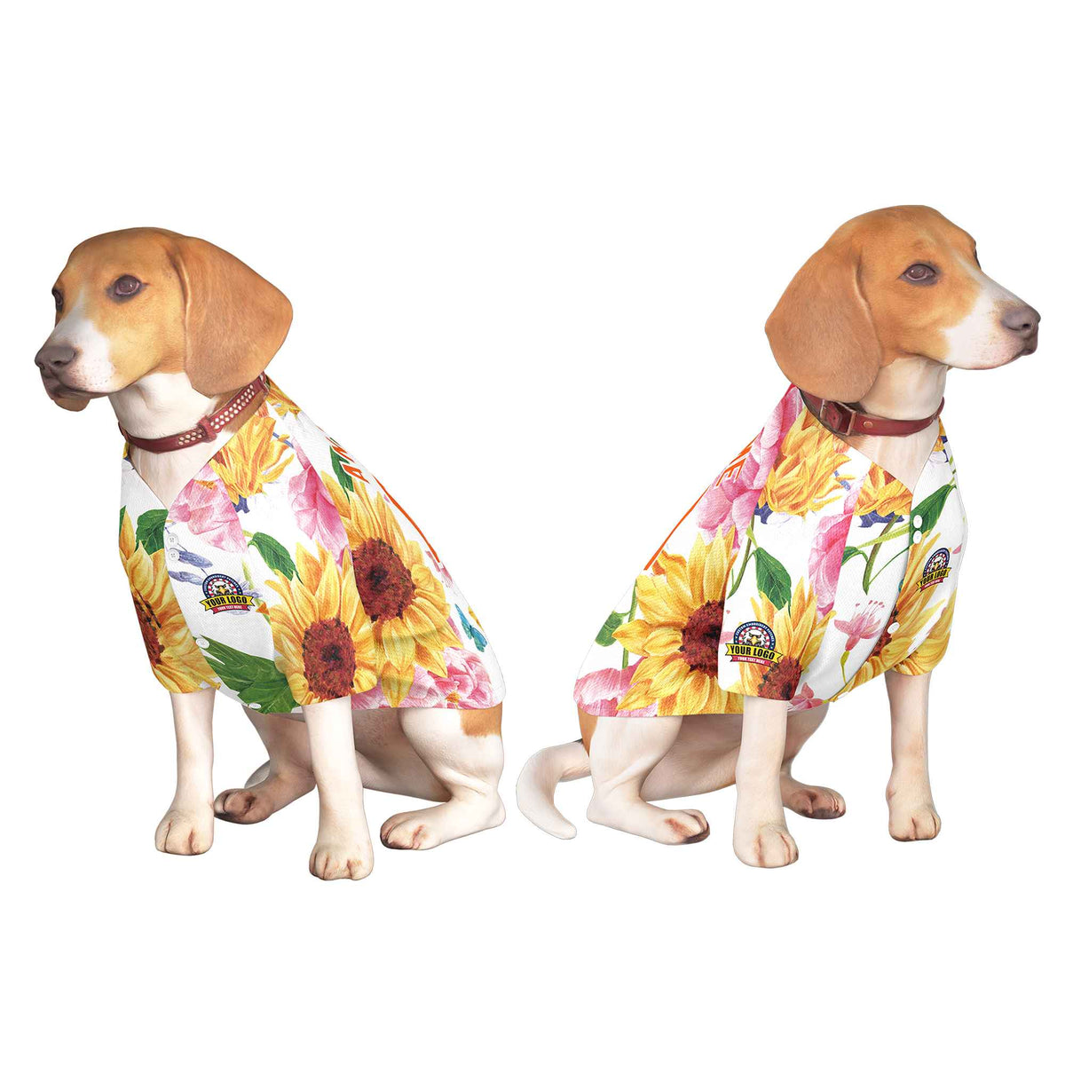 Custom Orange White Graffiti Pattern Dog Jersey