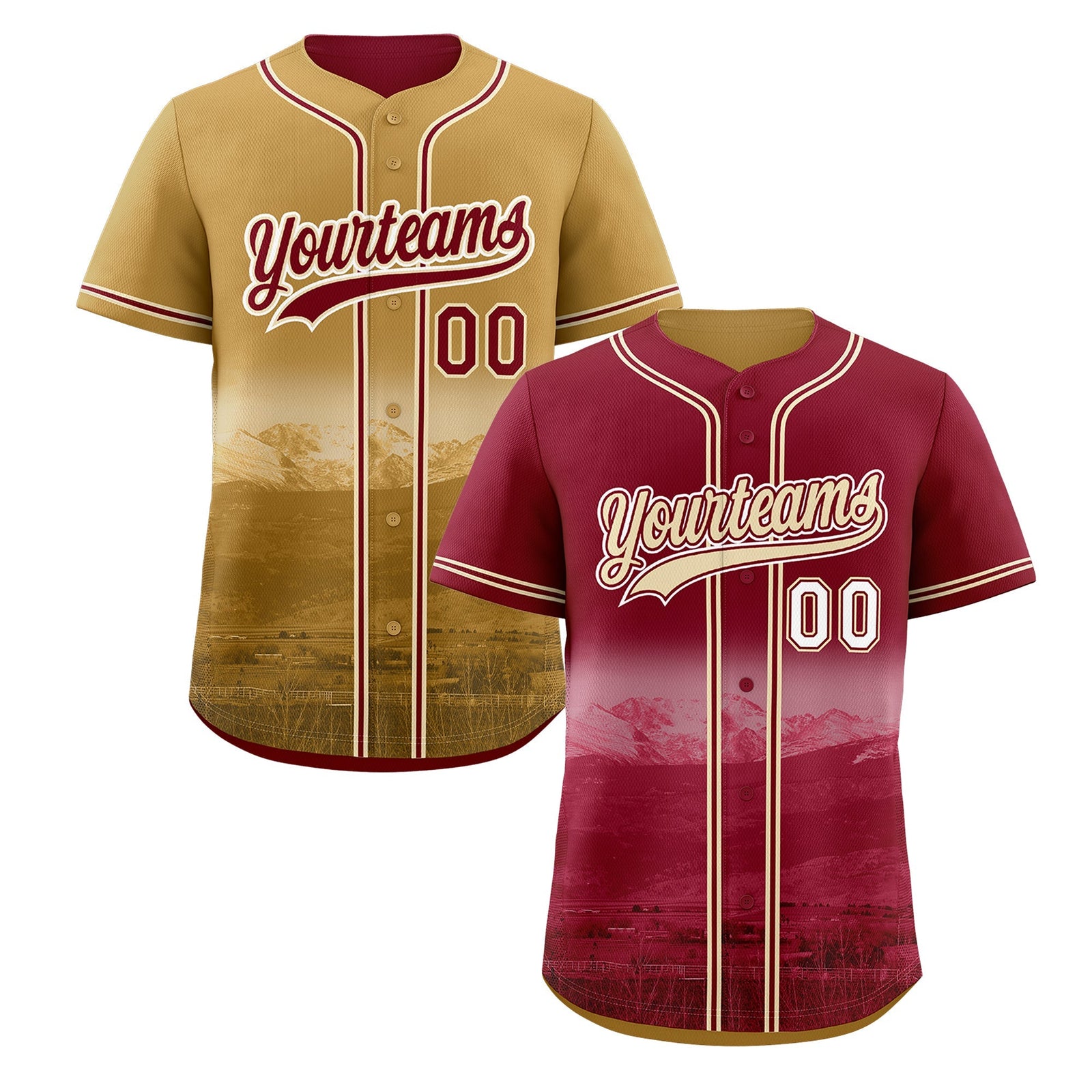Custom Crimson Cream Reversible City Edition Graffiti Pattern Breathable Baseball Jersey| KXKSHOP