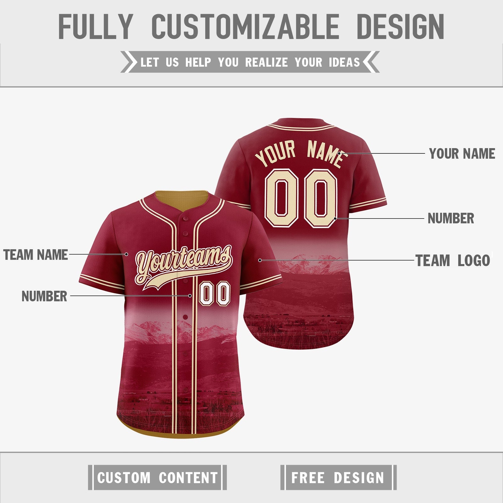 Custom Crimson Cream Reversible City Edition Graffiti Pattern Breathable Baseball Jersey| KXKSHOP