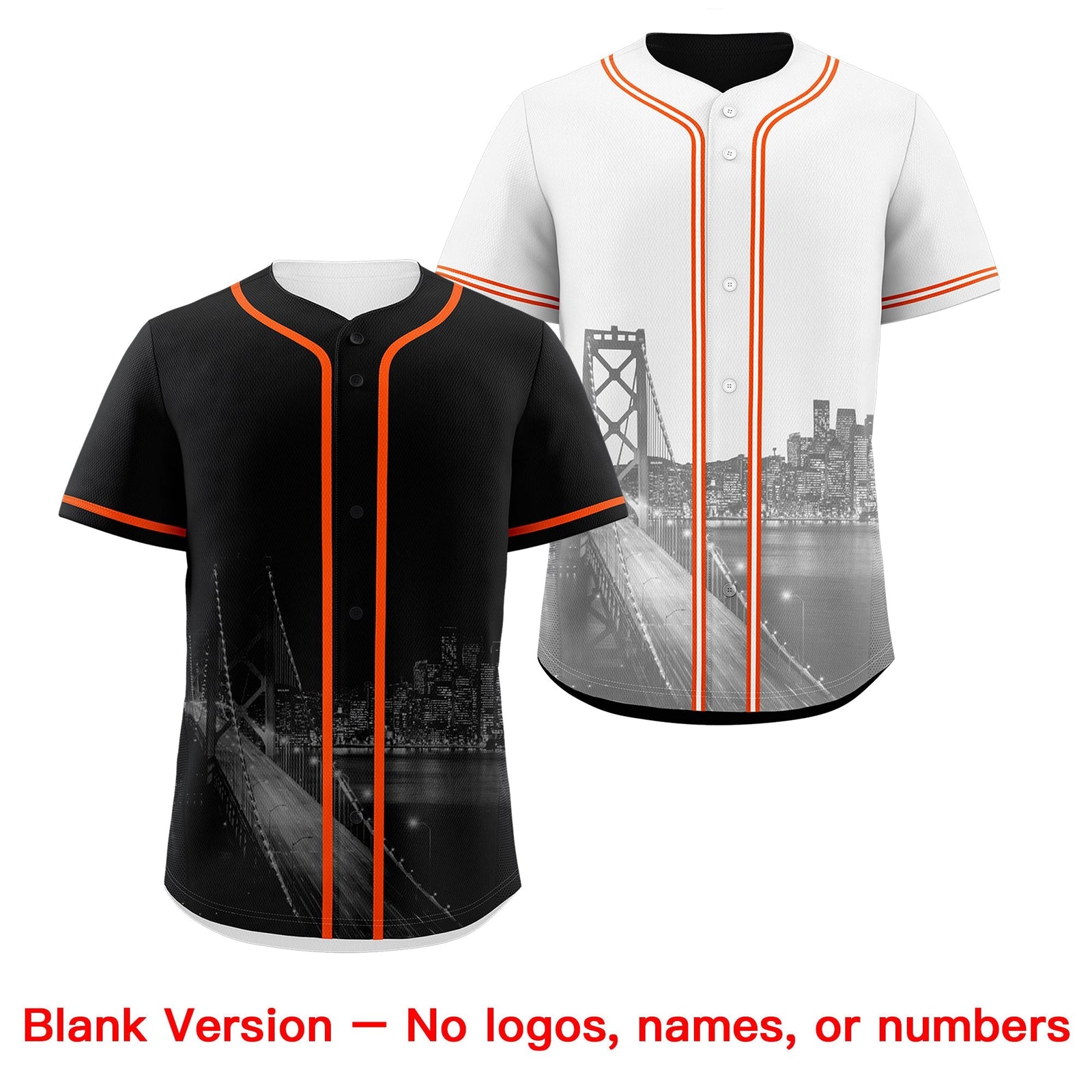 Custom Black White Orange Reversible City Edition Graffiti Pattern Breathable Baseball Jersey| KXKSHOP