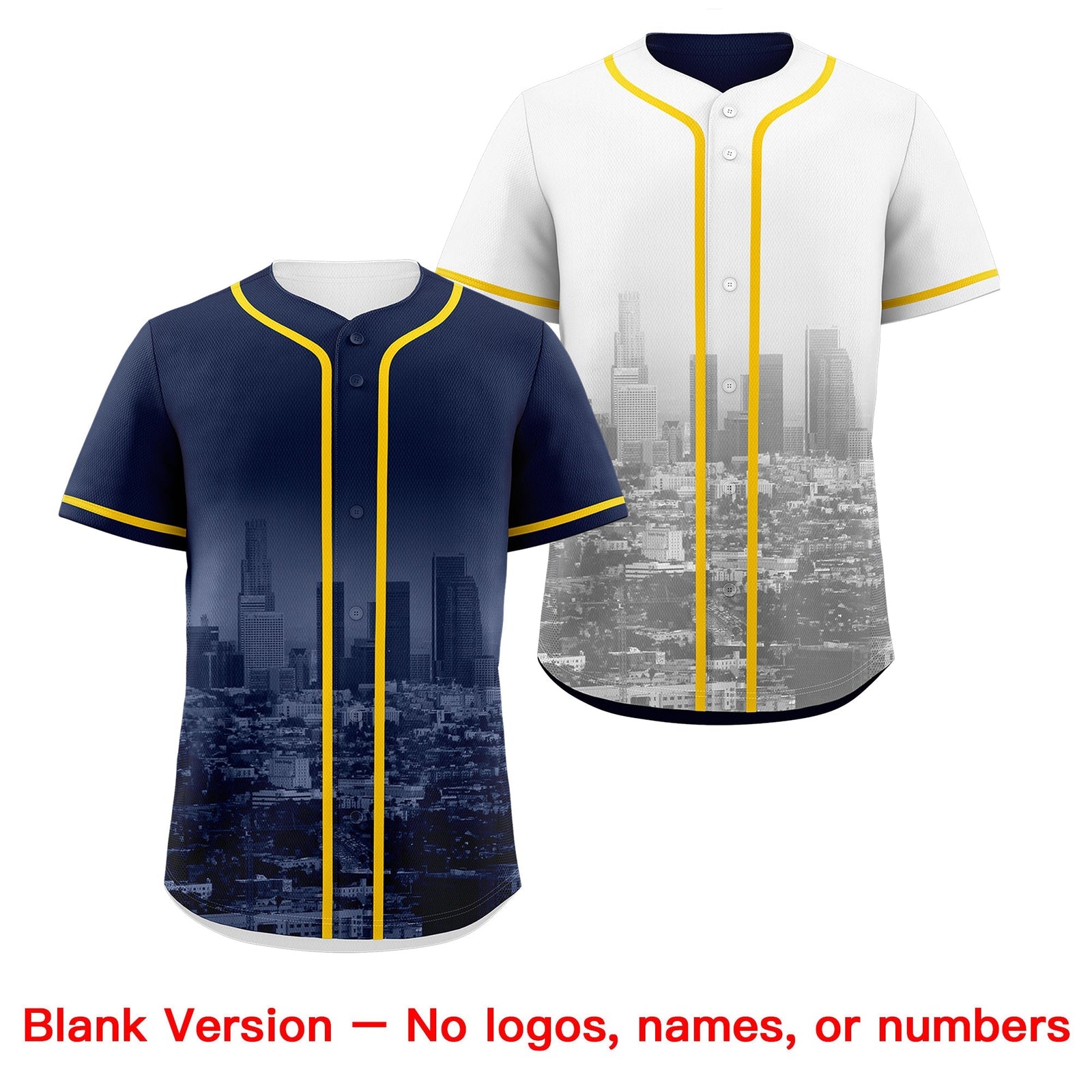 Custom Navy White Gold Reversible City Edition Graffiti Pattern Wrinkle-Resistant Baseball Jersey| KXKSHOP
