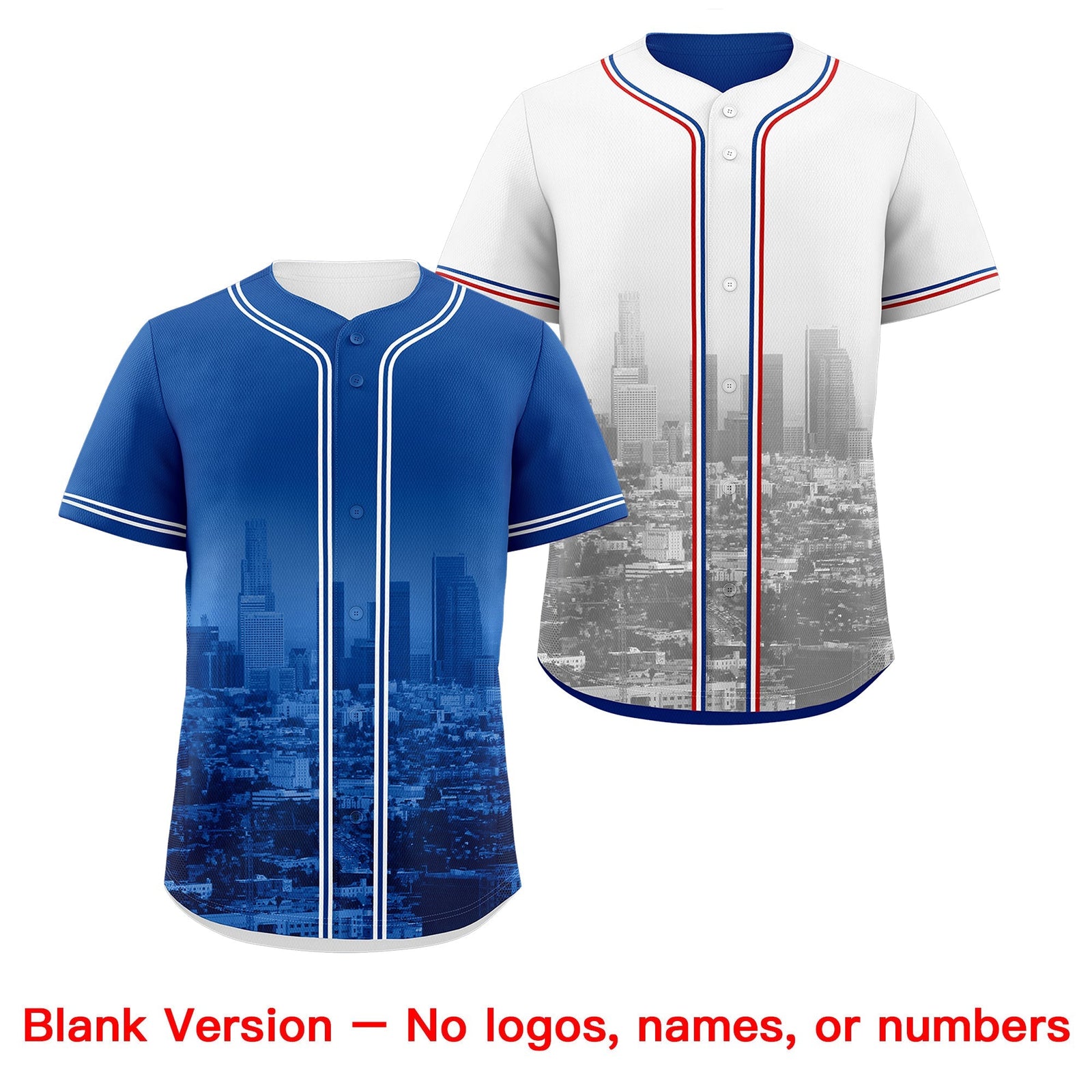 Custom Royal Blue White Red Reversible City Edition Graffiti Pattern Breathable Baseball Jersey| KXKSHOP