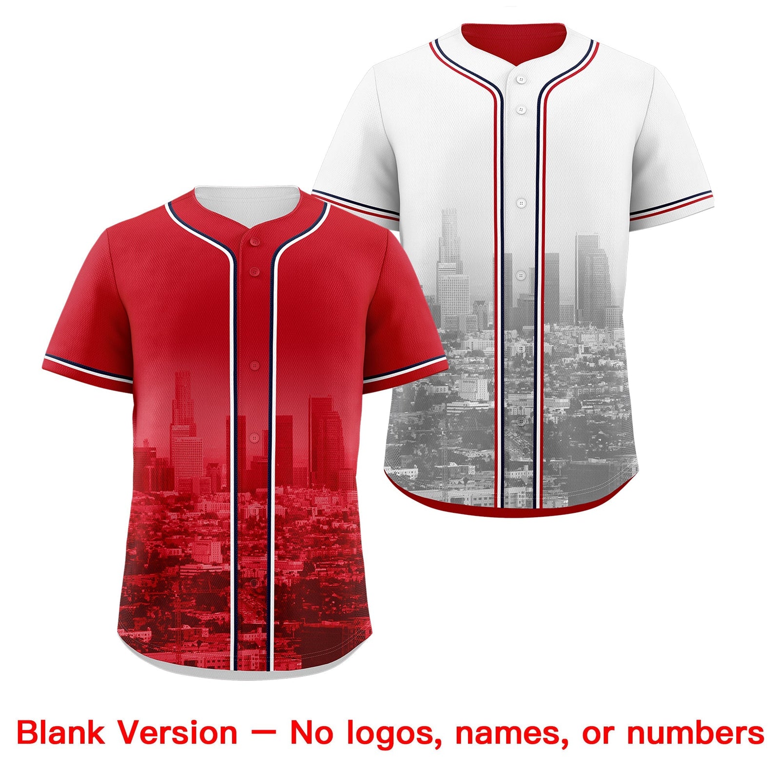 Custom Red White Reversible City Edition Graffiti Pattern Stretch Fabric Baseball Jersey| KXKSHOP