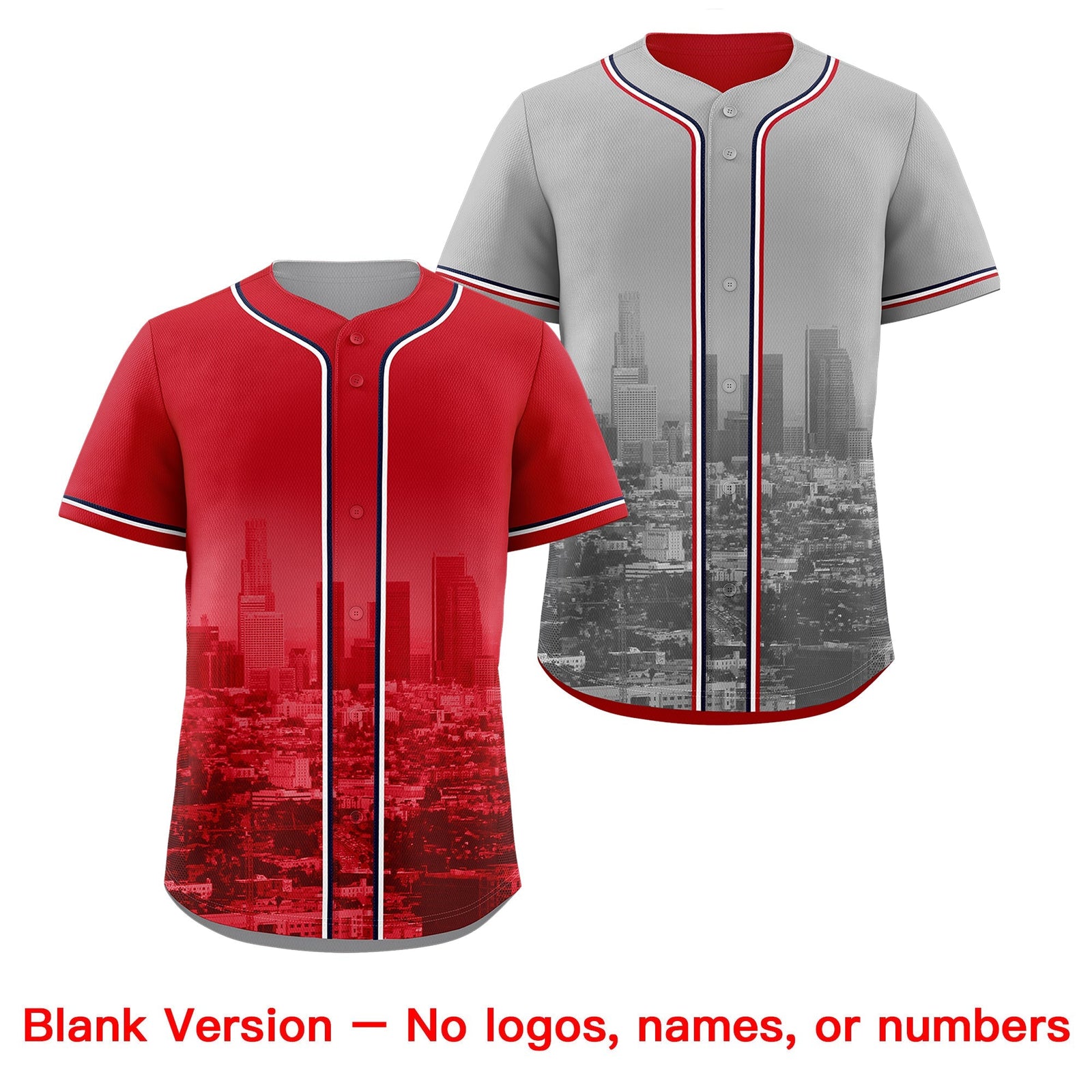 Custom Red Grey Reversible City Edition Graffiti Pattern Wrinkle-Resistant Baseball Jersey| KXKSHOP