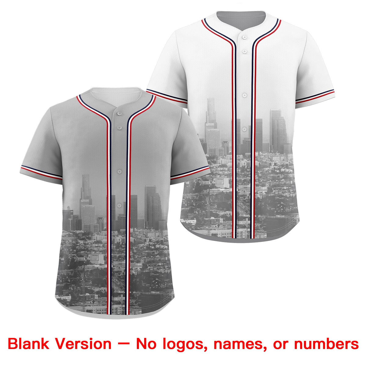 Custom Gray White Red Reversible City Edition Graffiti Pattern Breathable Baseball Jersey| KXKSHOP