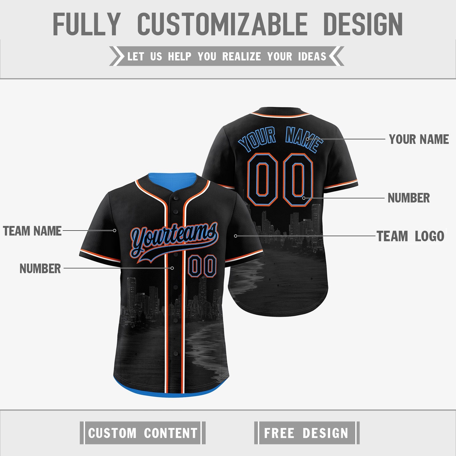 Custom Black Blue Reversible City Edition Graffiti Pattern Breathable Baseball Jersey| KXKSHOP