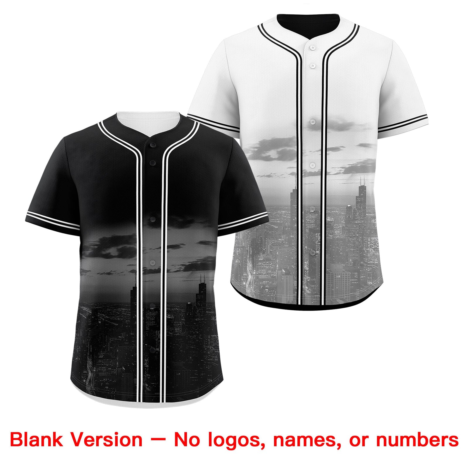 Custom Black White Reversible City Edition Graffiti Pattern Stretch Fabric Baseball Jersey| KXKSHOP