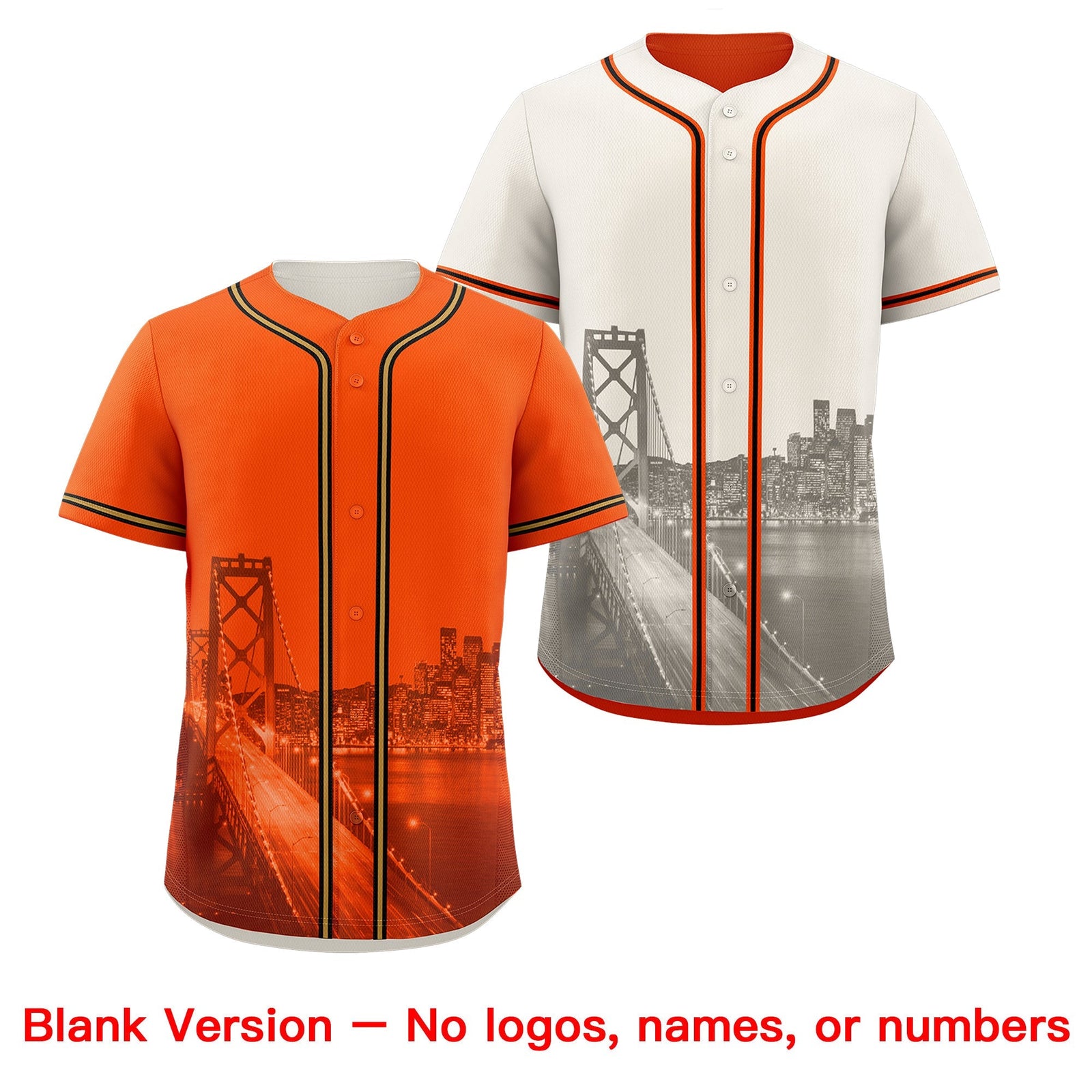 Custom Orange Old Gold Black Reversible City Edition Graffiti Pattern Wrinkle-Resistant Baseball Jersey| KXKSHOP