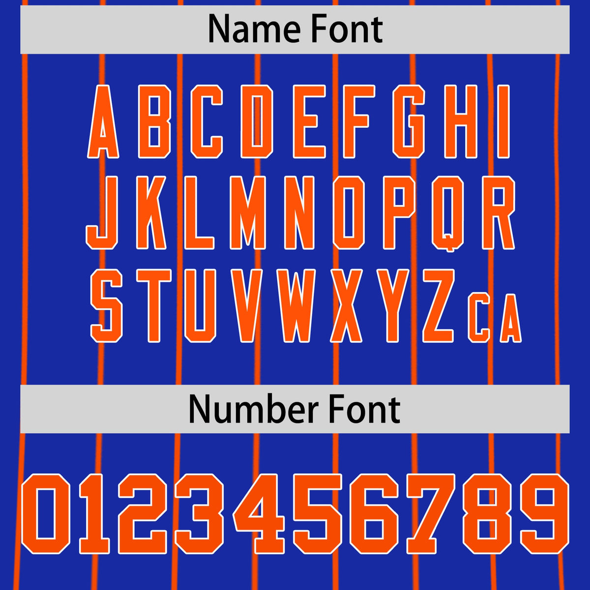 Custom Orange White Royal Blue Reversible Stripe Fashion Baseball Jersey| KXKSHOP