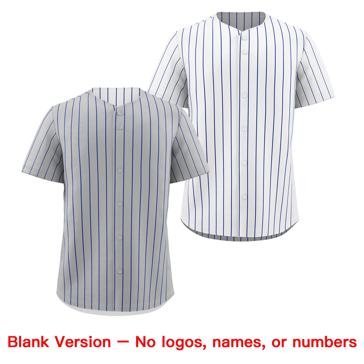Custom Royal Blue White Red Reversible Stripe Fashion Baseball Jersey| KXKSHOP