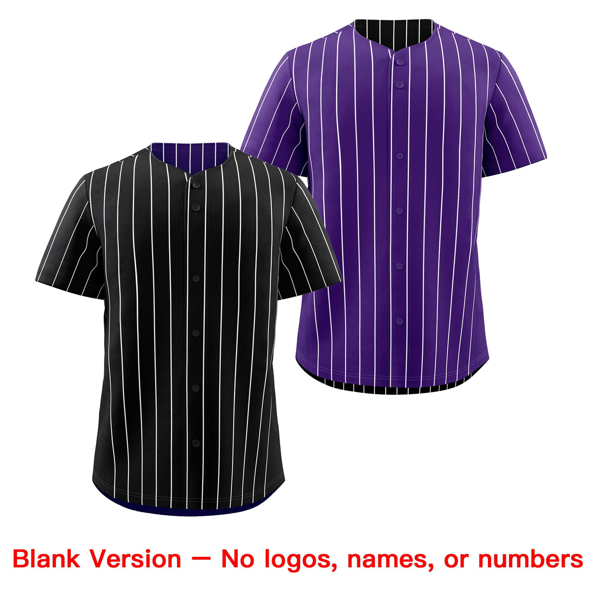 Custom Black Purple Purple White Reversible Stripe Fashion Baseball Jersey| KXKSHOP