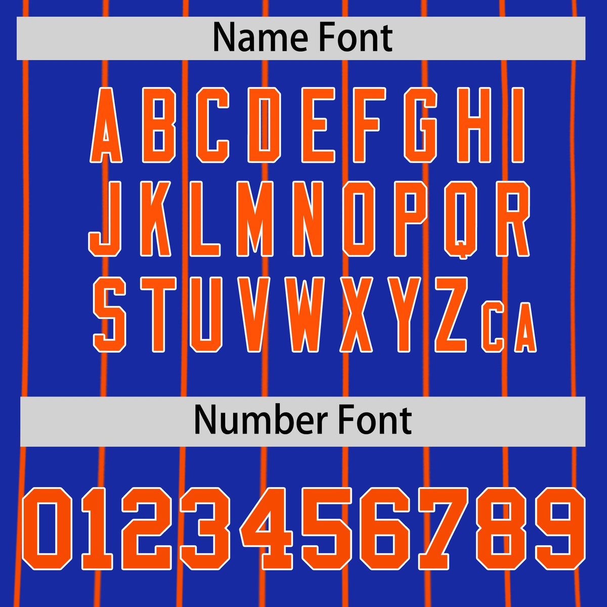 Custom Orange White Royal Blue Reversible Stripe Fashion Baseball Jersey| KXKSHOP