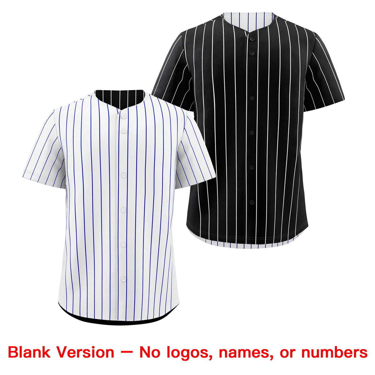 Custom Royal Blue White Reversible Stripe Fashion Baseball Jersey| KXKSHOP