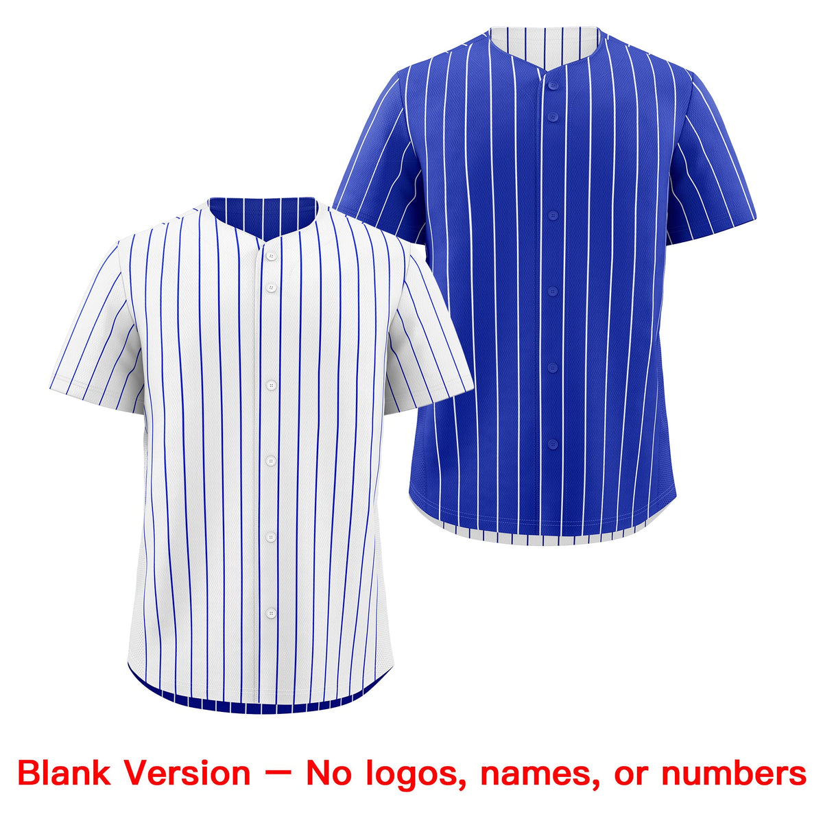 Custom Royal Blue White Black Reversible Stripe Fashion Baseball Jersey| KXKSHOP