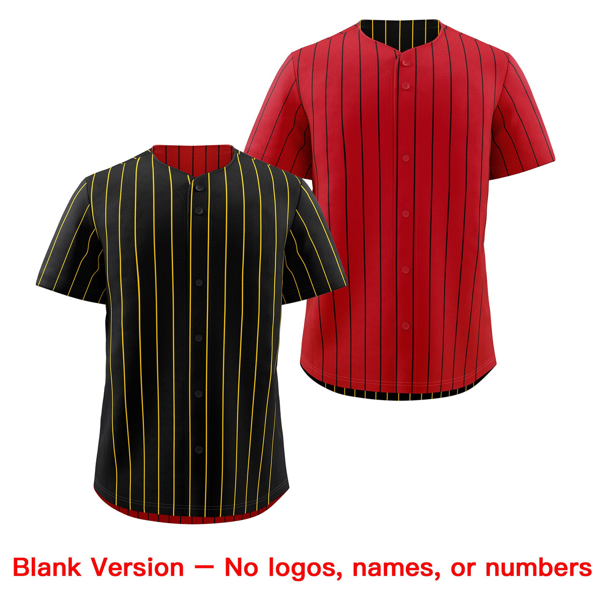Custom Black Gold Reversible Stripe Fashion Baseball Jersey| KXKSHOP