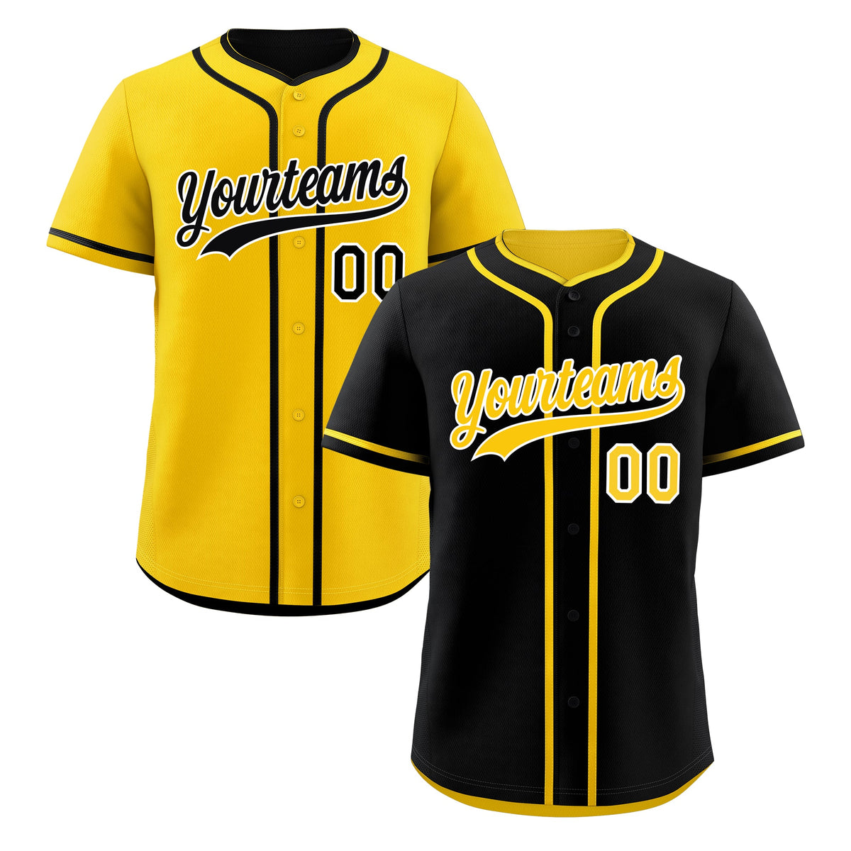 Custom Gold Black Reversible Classic Style Lightweight Baseball Jersey| KXKSHOP