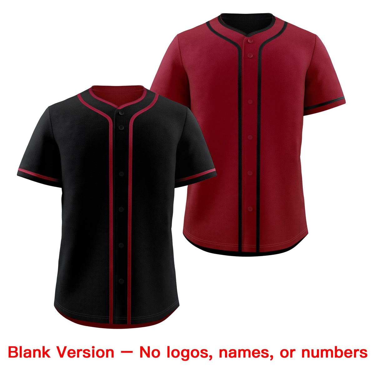 Custom Crimson Black Reversible Classic Style Moisture-Wicking Baseball Jersey| KXKSHOP