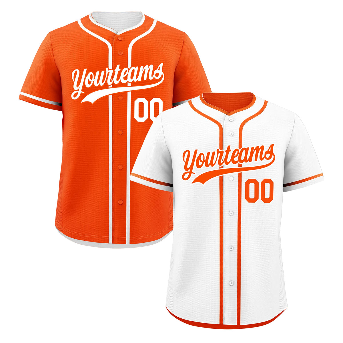 Custom Orange Reversible Classic Style Lightweight Baseball Jersey| KXKSHOP