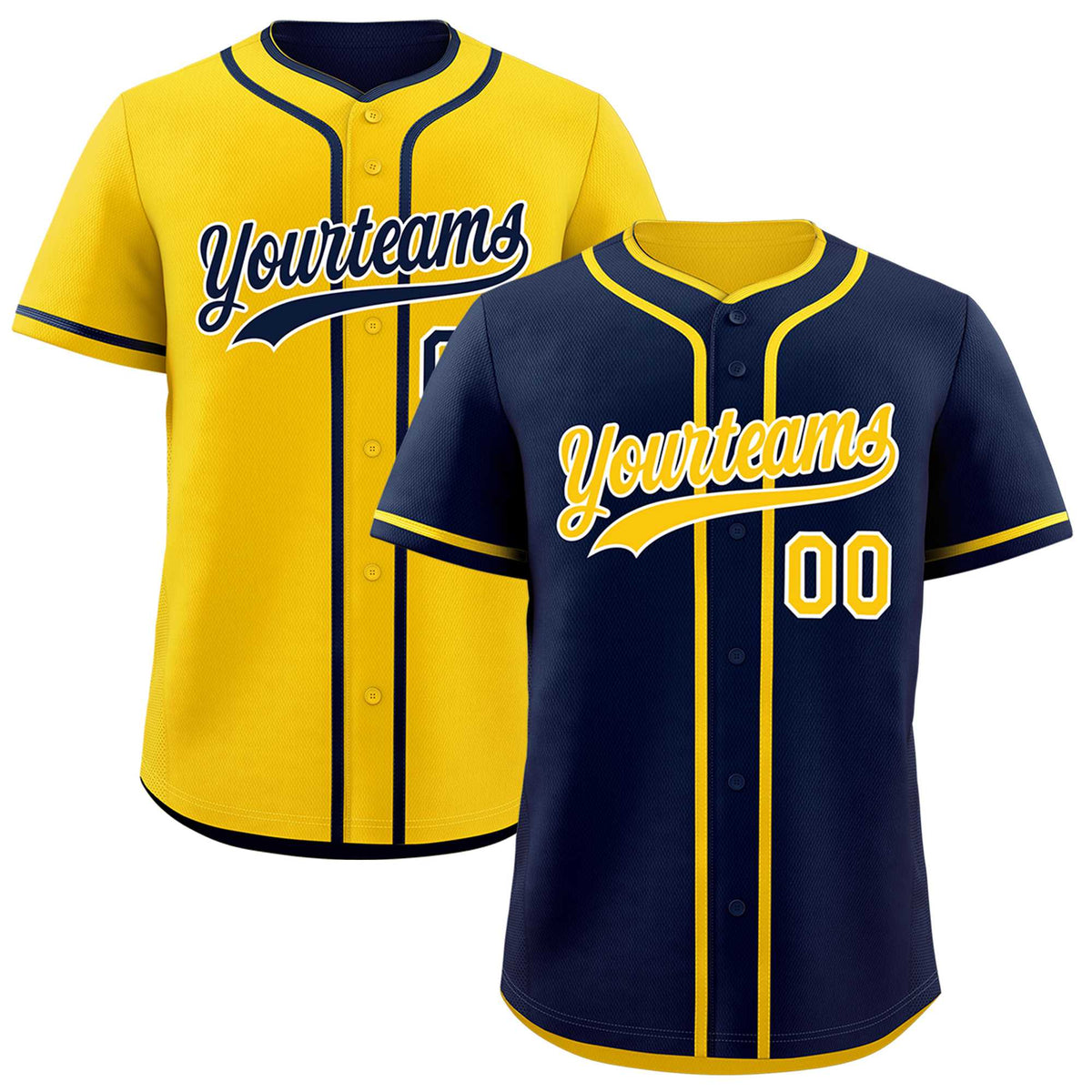 Custom Gold White Reversible Classic Style Moisture-Wicking Baseball Jersey| KXKSHOP