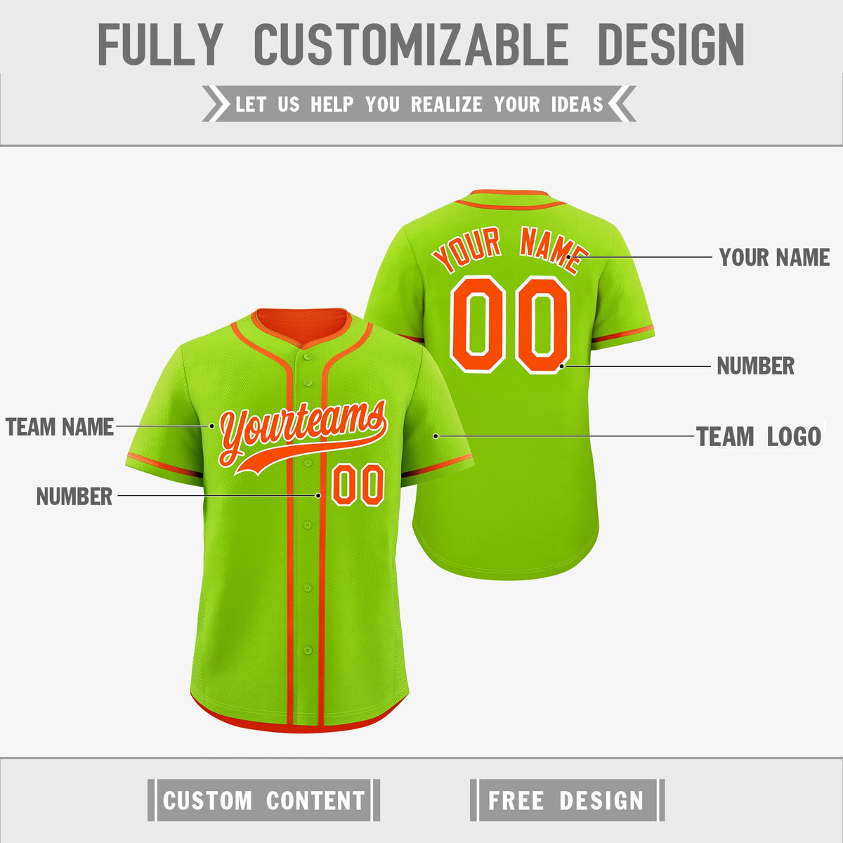 Custom Orange White Reversible Classic Style Moisture-Wicking Baseball Jersey| KXKSHOP