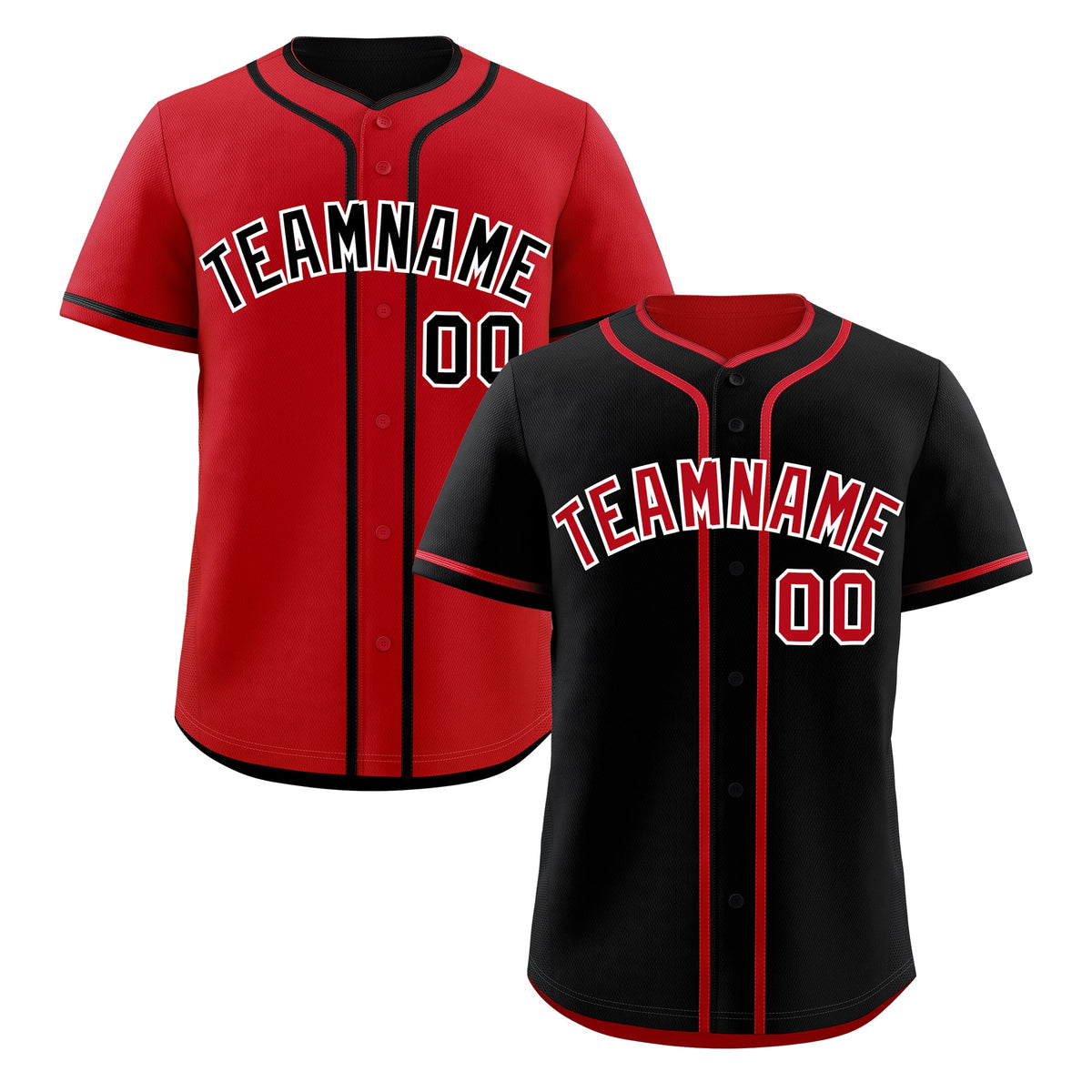 Custom Red Black Reversible Classic Style Moisture-Wicking Baseball Jersey| KXKSHOP