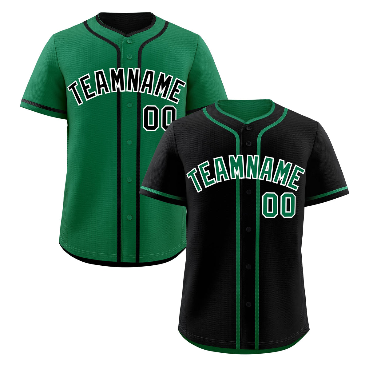 Custom Kelly Green Black Reversible Classic Style Lightweight Baseball Jersey| KXKSHOP