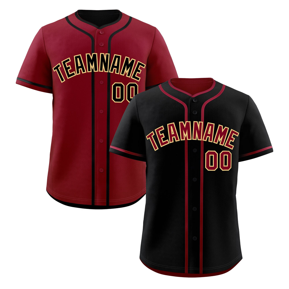 Custom Crimson Black Reversible Classic Style Moisture-Wicking Baseball Jersey| KXKSHOP