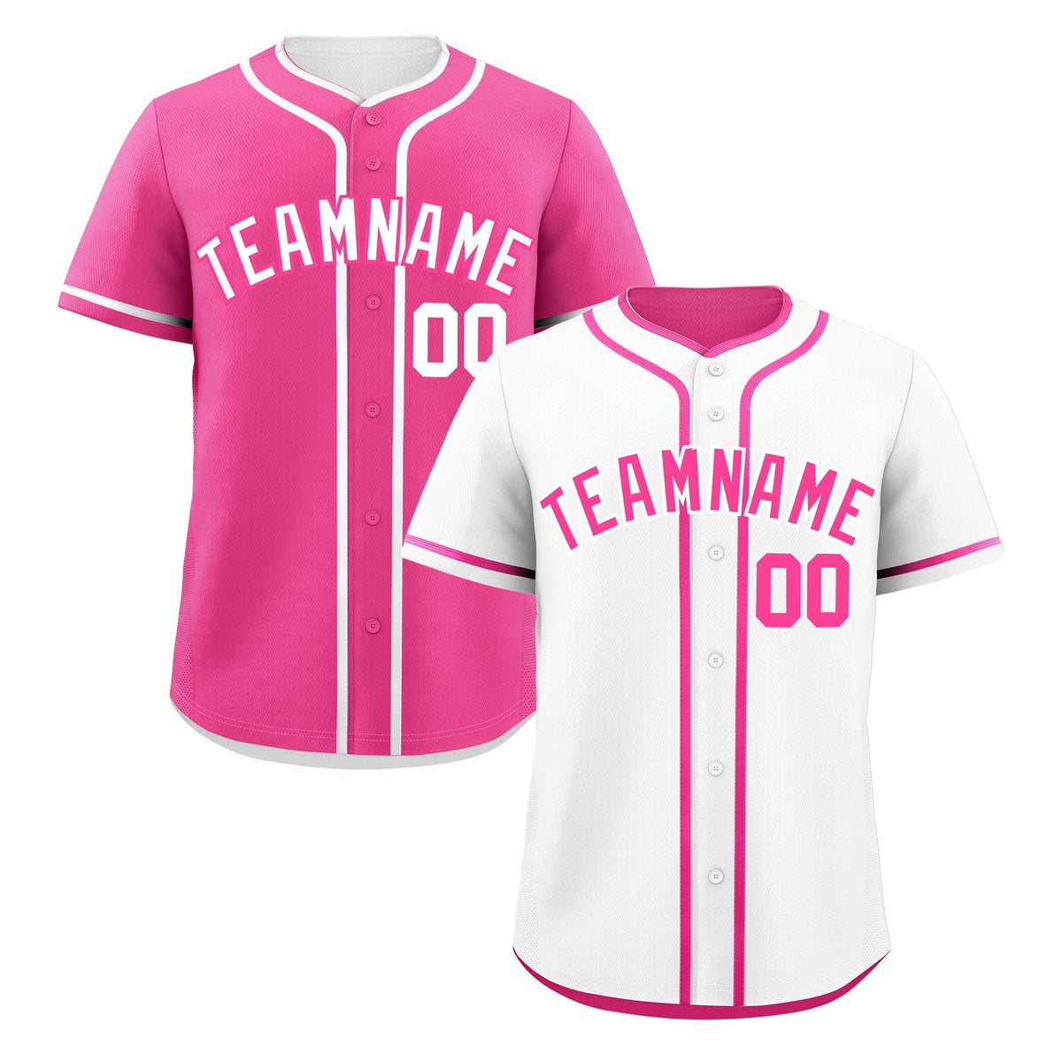 Custom Pink White Reversible Classic Style Moisture-Wicking Baseball Jersey| KXKSHOP
