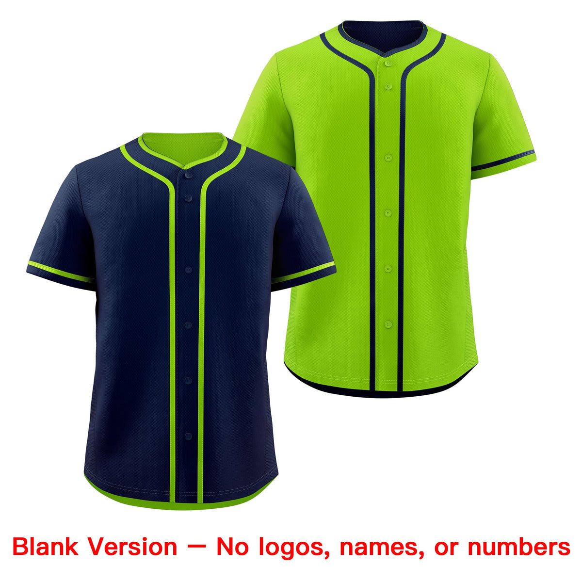 Custom Neon Green White Reversible Classic Style Moisture-Wicking Baseball Jersey| KXKSHOP