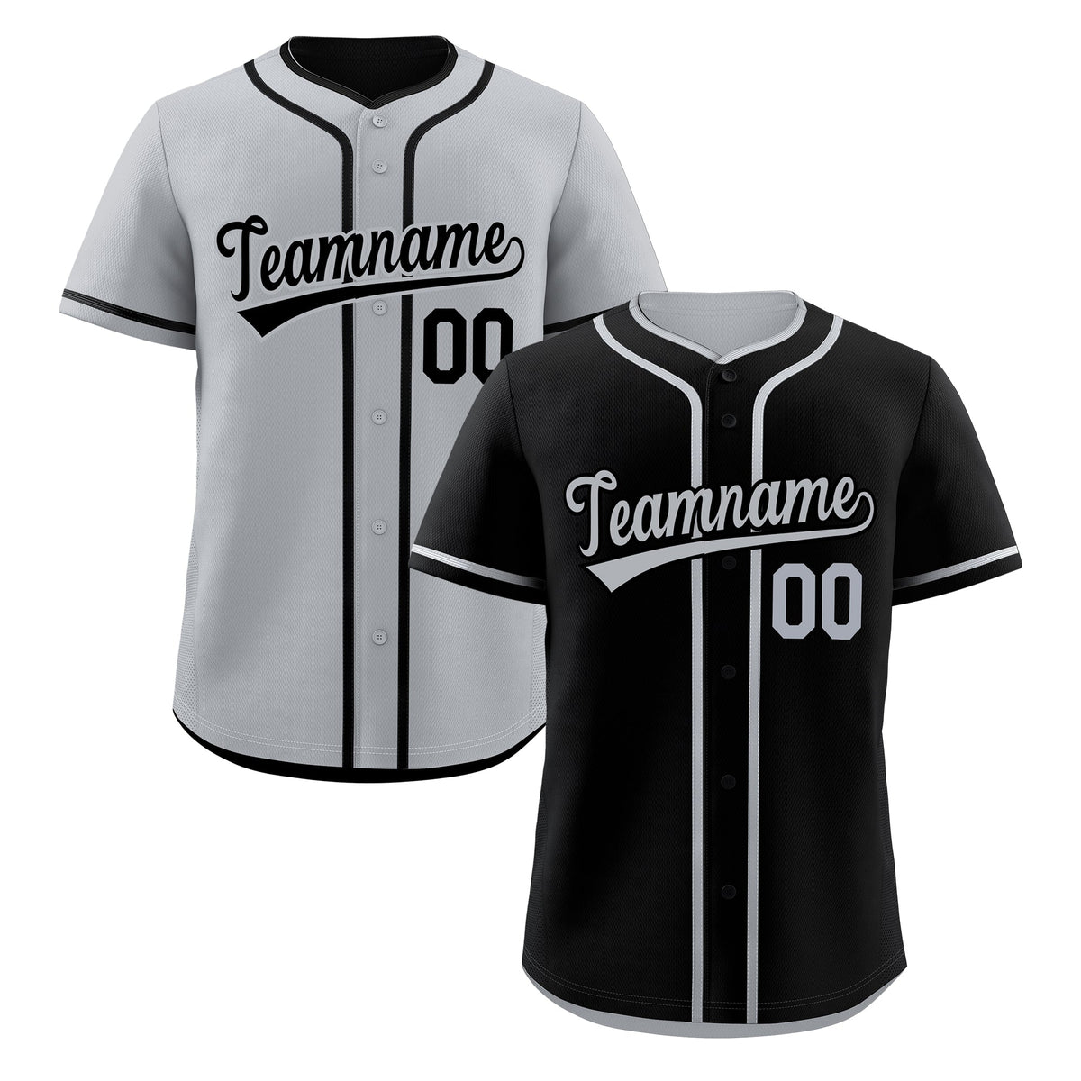 Custom Silver Black Reversible Classic Style Lightweight Baseball Jersey| KXKSHOP