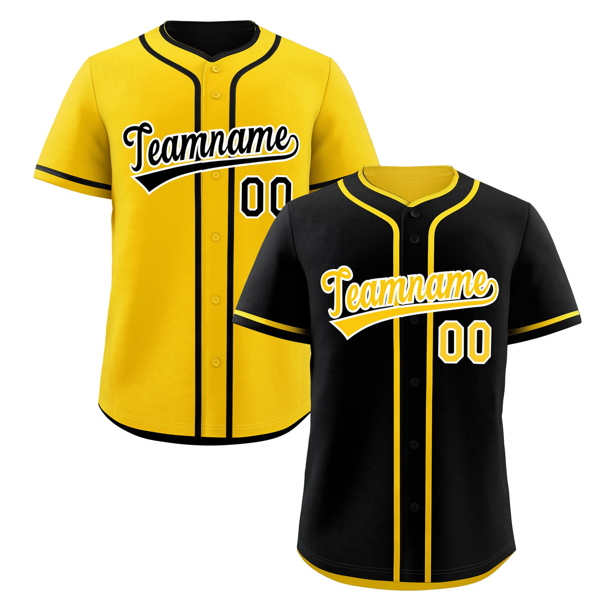 Custom Gold Black Reversible Classic Style Lightweight Baseball Jersey| KXKSHOP