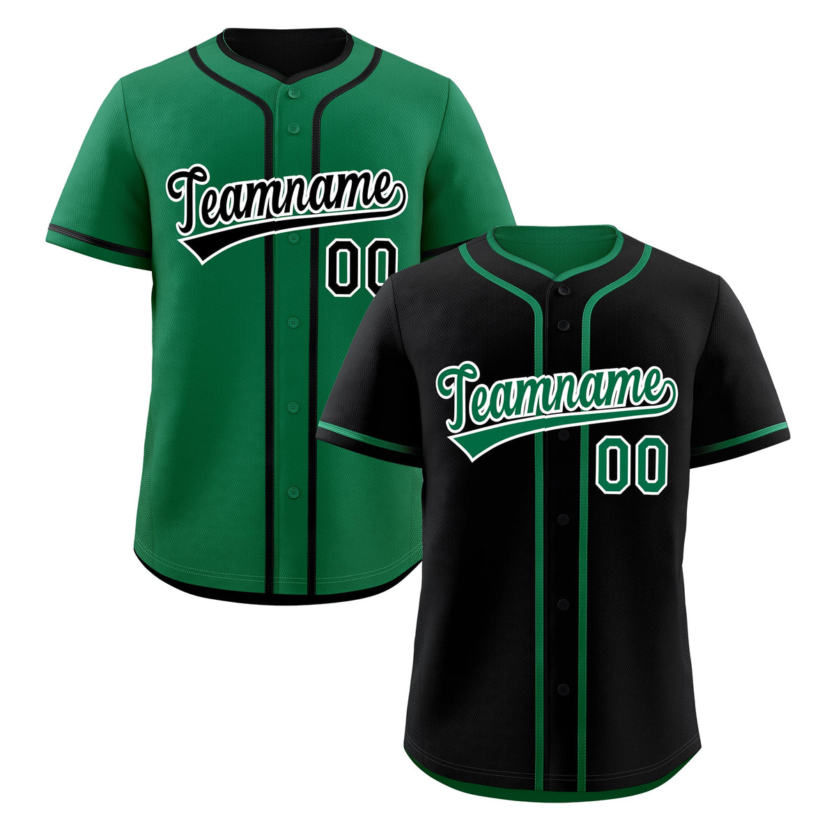 Custom Kelly Green Black Reversible Classic Style Lightweight Baseball Jersey| KXKSHOP
