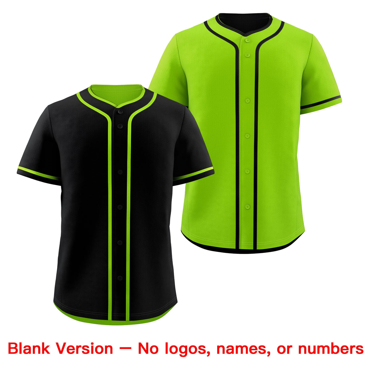 Custom Neon Green Black Reversible Classic Style Lightweight Baseball Jersey| KXKSHOP