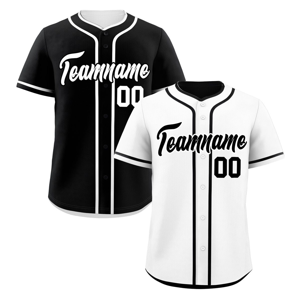 Custom Black White Reversible Classic Style Lightweight Baseball Jersey| KXKSHOP