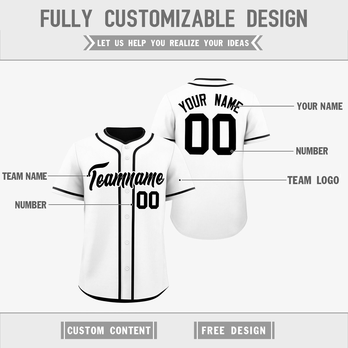 Custom Black White Reversible Classic Style Lightweight Baseball Jersey| KXKSHOP