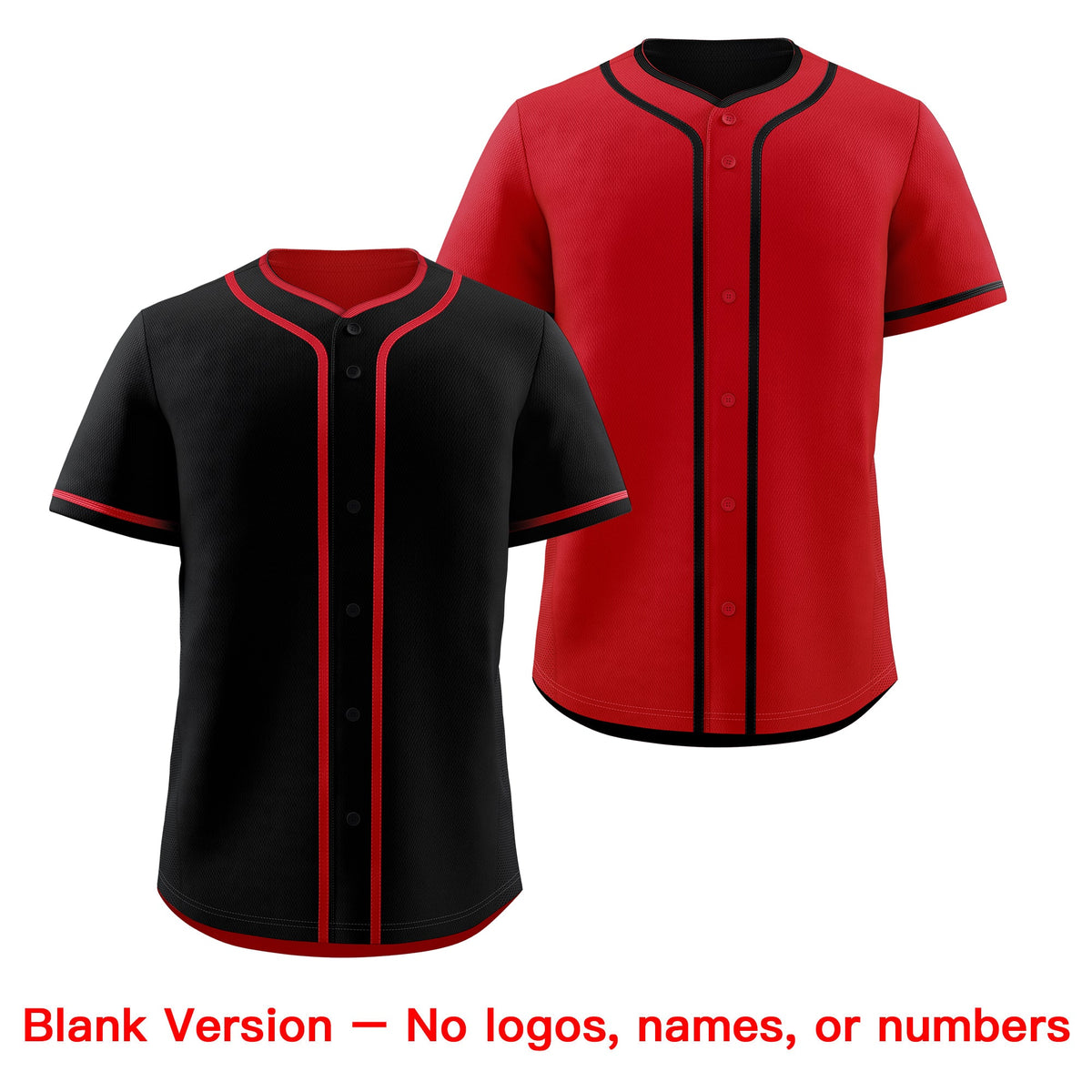 Custom Red Black Reversible Classic Style Moisture-Wicking Baseball Jersey| KXKSHOP