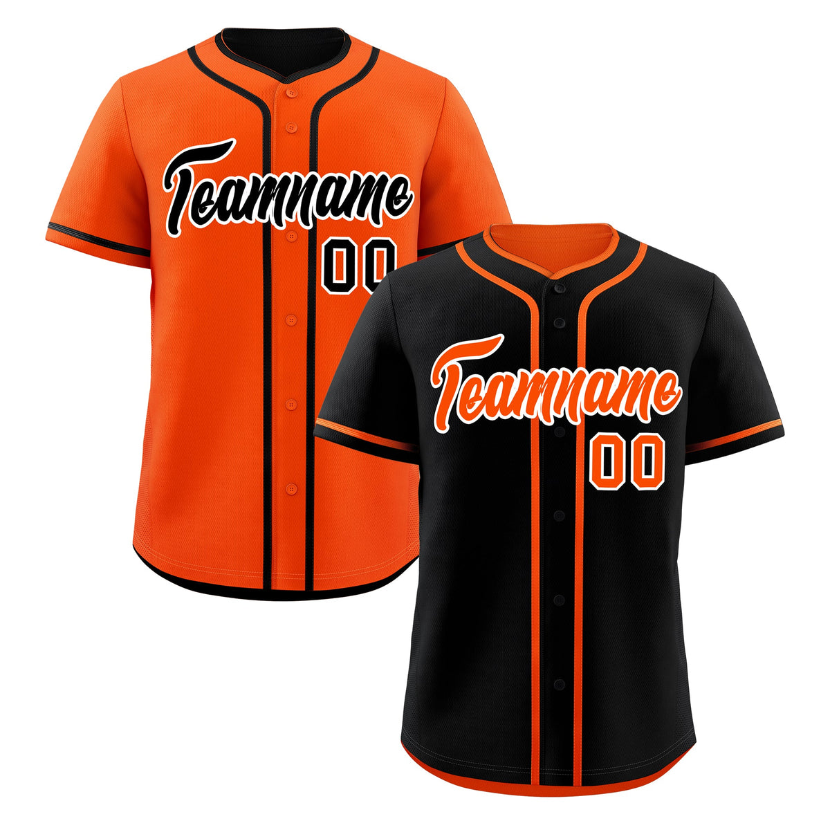 Custom Orange Black Reversible Classic Style Moisture-Wicking Baseball Jersey| KXKSHOP