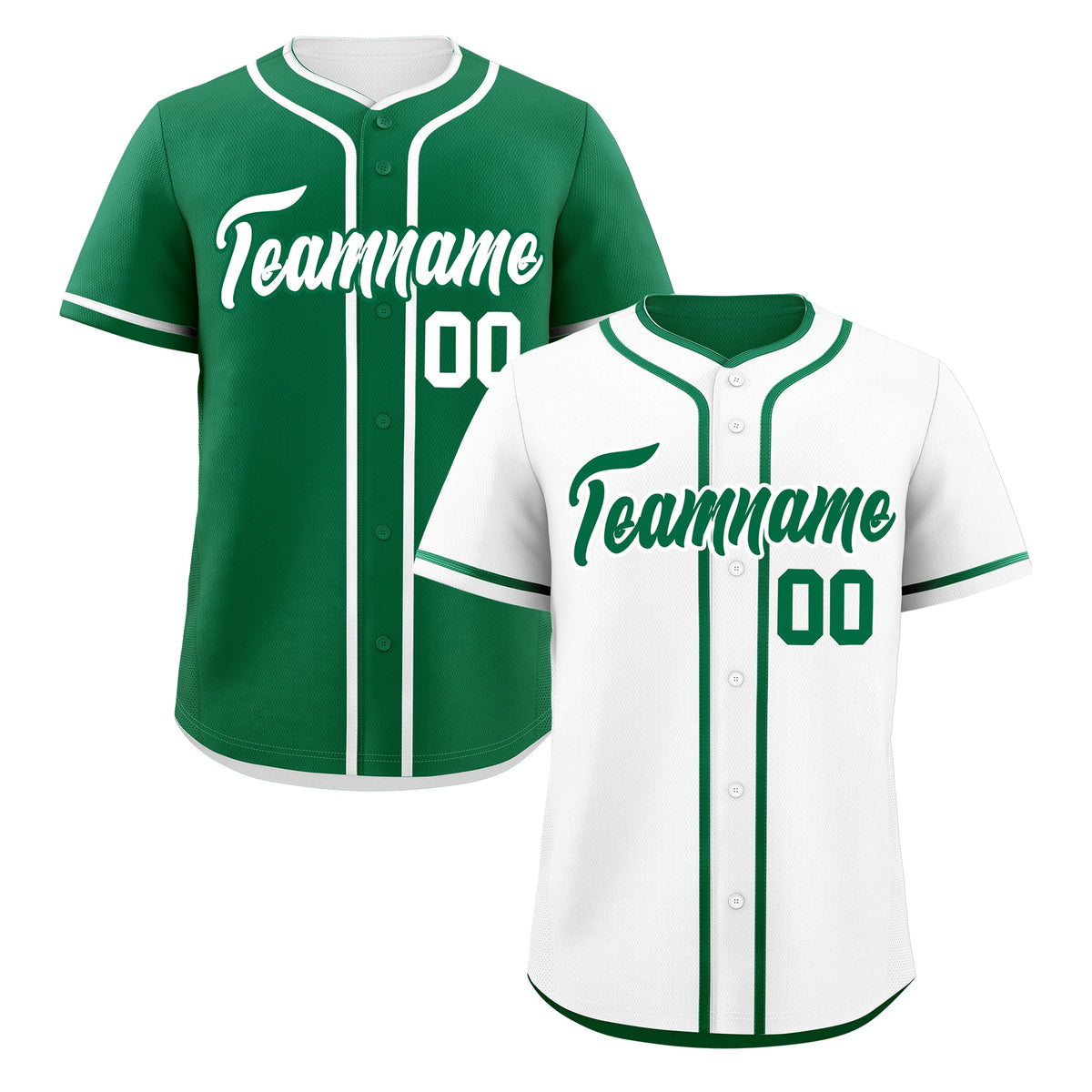 Custom Kelly Green White Reversible Classic Style Lightweight Baseball Jersey| KXKSHOP