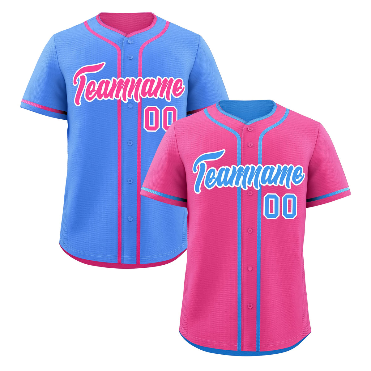 Custom Powder Blue White Reversible Classic Style Lightweight Baseball Jersey| KXKSHOP