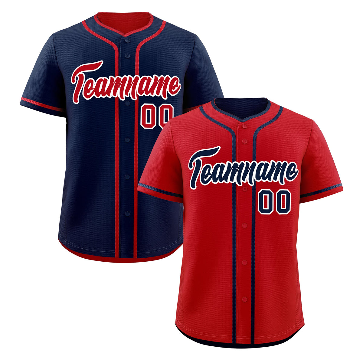 Custom Navy White Reversible Classic Style Moisture-Wicking Baseball Jersey| KXKSHOP