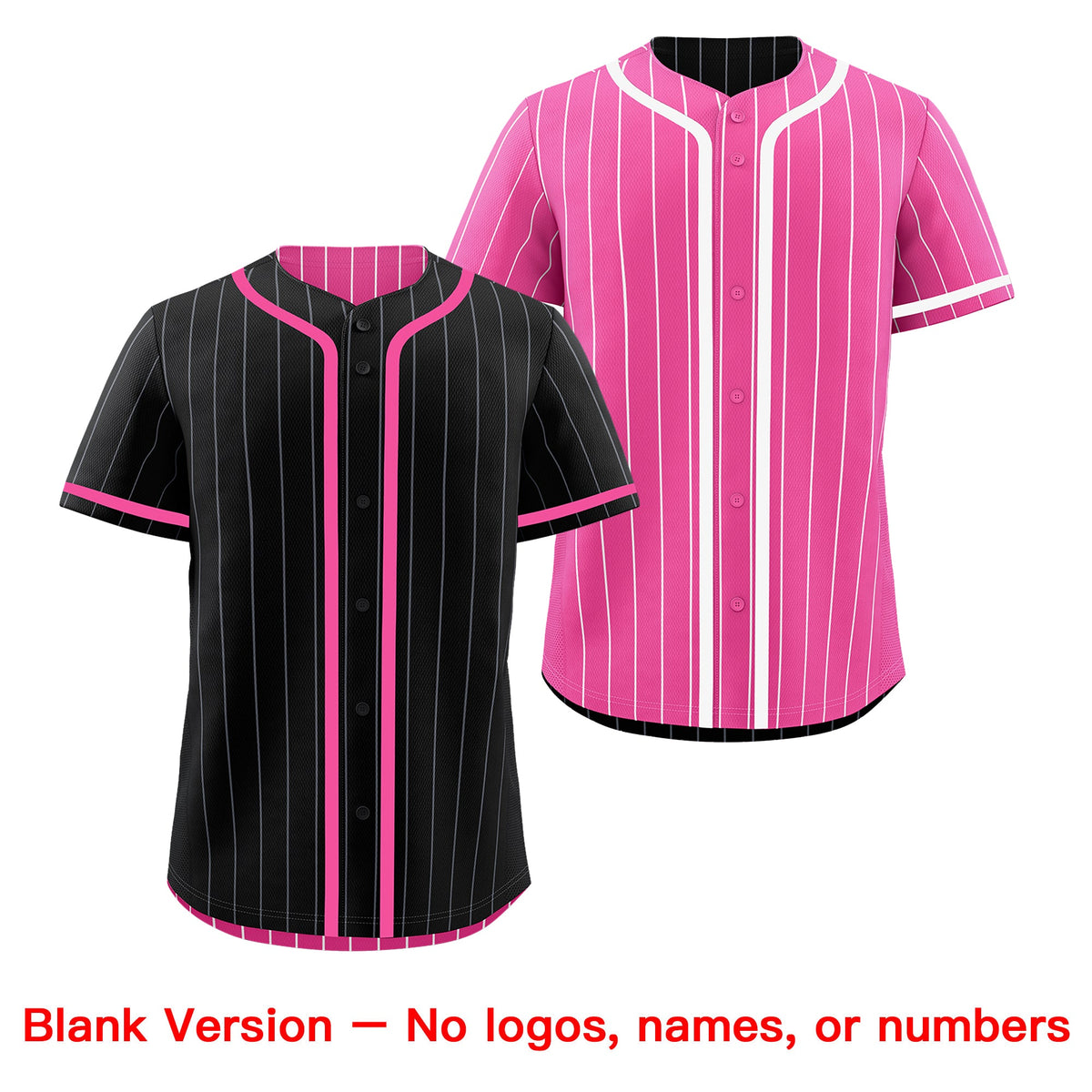 Custom Black Pink Reversible Stripe Fashion Lightweight Baseball Jersey| KXKSHOP