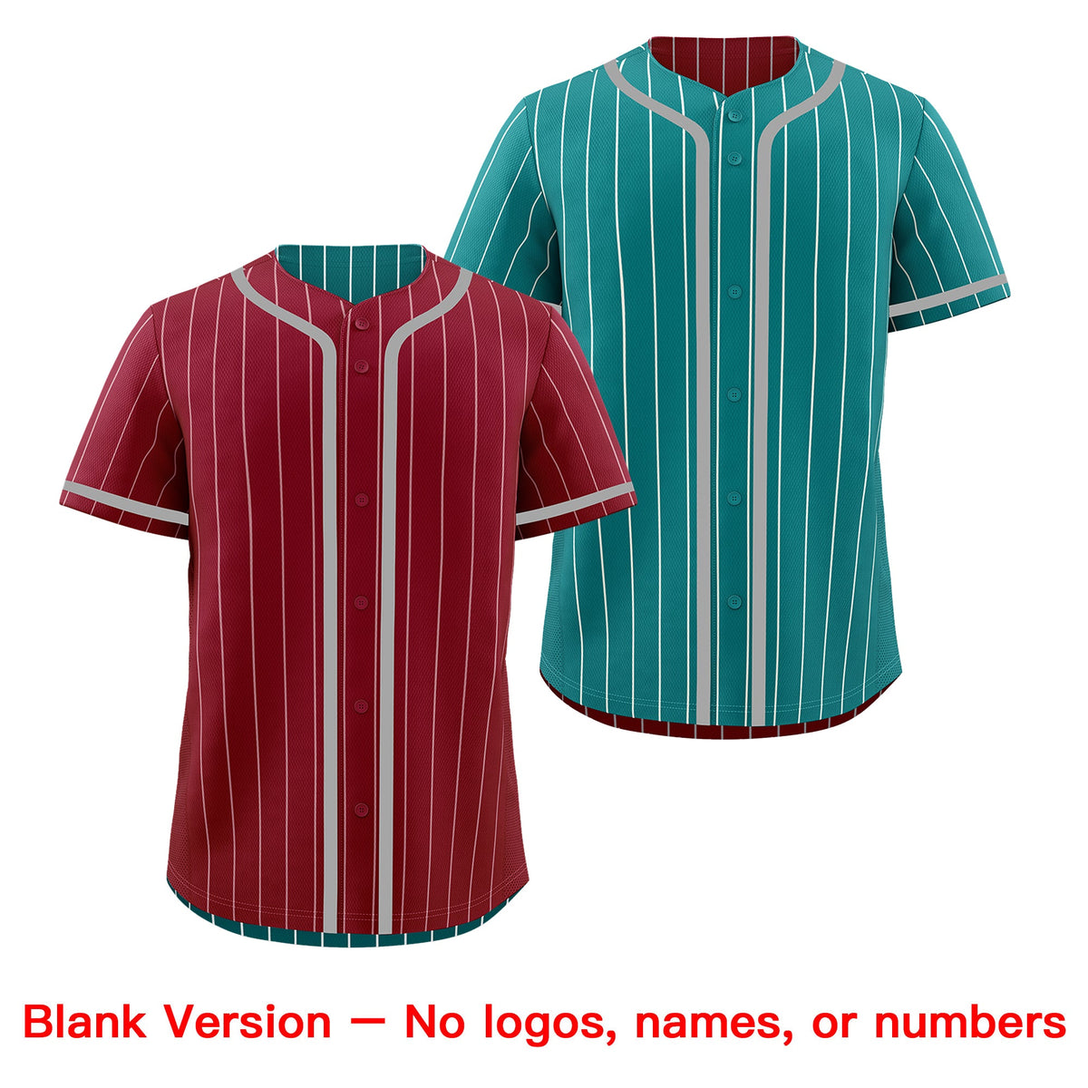 Custom Crimson Teal Reversible Stripe Fashion Lightweight Baseball Jersey| KXKSHOP