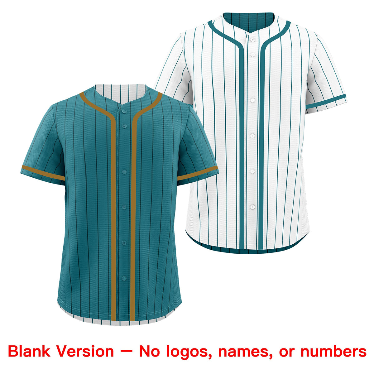 Custom Teal White Reversible Stripe Fashion Lightweight Baseball Jersey| KXKSHOP