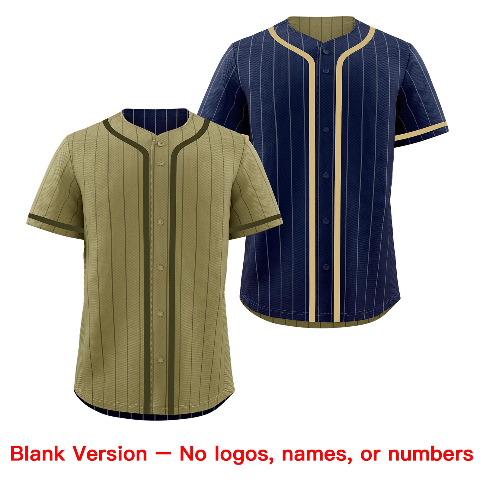Custom Navy Olive Reversible Stripe Fashion Lightweight Baseball Jersey| KXKSHOP