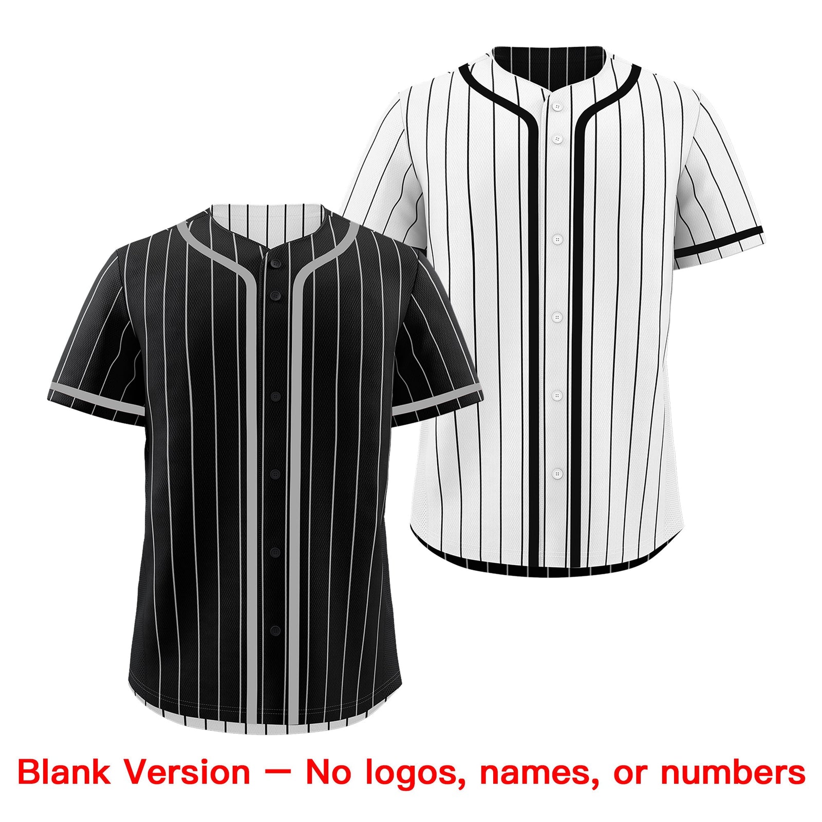 Custom Black White Reversible Stripe Fashion Lightweight Baseball Jersey| KXKSHOP