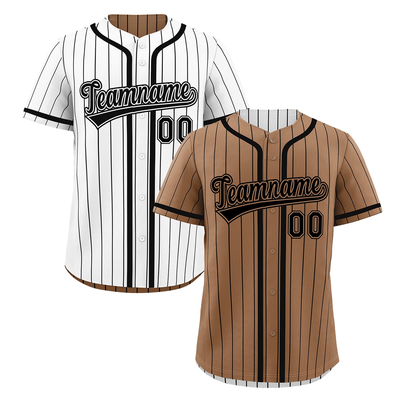 Custom White Black Reversible Stripe Fashion Lightweight Baseball Jersey| KXKSHOP