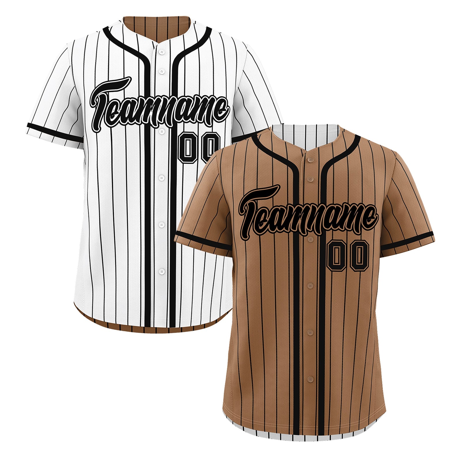 Custom White Black Reversible Stripe Fashion Lightweight Baseball Jersey| KXKSHOP